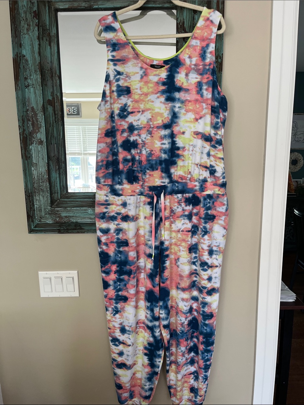 Simply Vera Vera Wang Multicolor Tie-Dye Sleeveless Jumpsuit